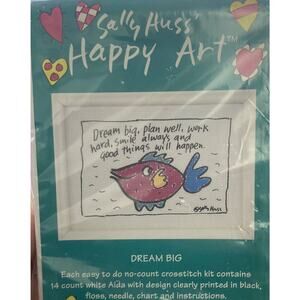 Sally Huss' Happy Art DREAM BIG - No-Count Cross Stitch Kit~~NIP